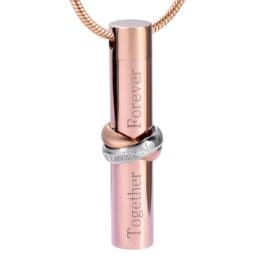 Stainless Steel - Together Forever Rose Gold Pendant - Model #144