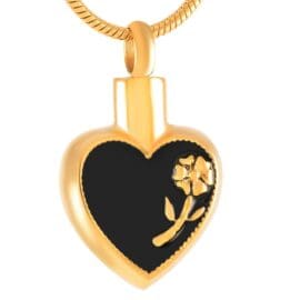 Stainless Steel - Rose Heart Gold Pendant - Model #110