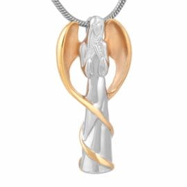 Stainless Steel - Two-Tone Angel Pendant - Model #121