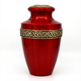 Scarlet Red with Gold Trim