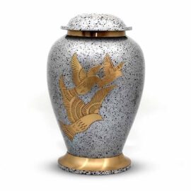 Spotted Silver with Gold Doves