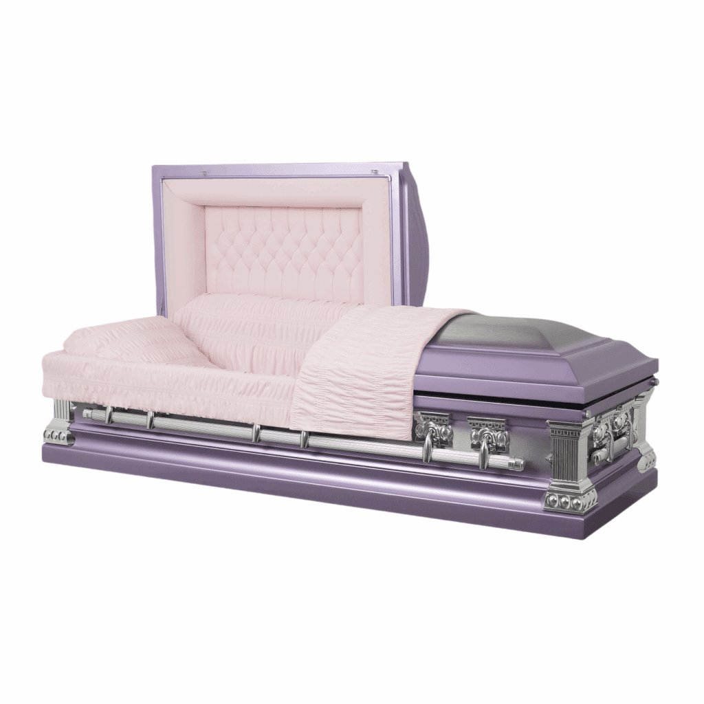 Lavender Embrace 18 Gauge Steel Casket