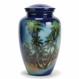 Coconut Trees - Navy Blue